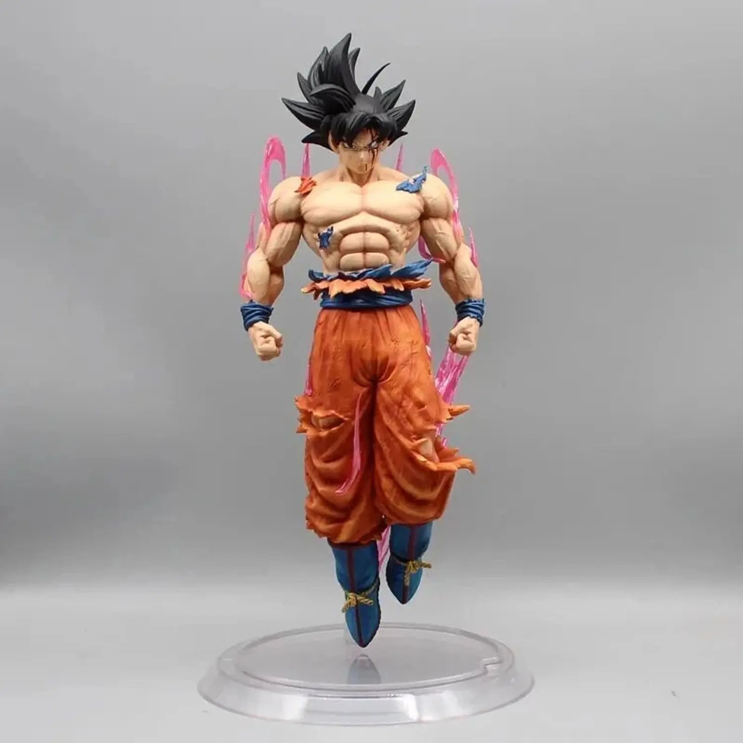 Goku Ultra Instinct Action Figure 25cm | Dragon Ball Super Premium PVC Anime Collectible Statue with Aura Effect & Transparent Display Stand