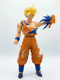 Super Saiyan Anime Action Figure 35 cm | Premium Battle Pose Collectible Statue with Energy Effect | Display Figure for Desk Decor, Gaming Setup, Collection & Gift for Anime Fans