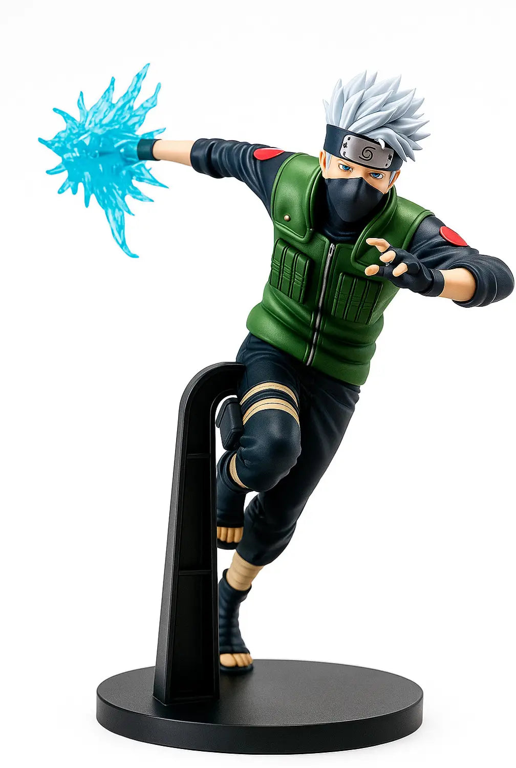 Naruto Kakashi Hatake Raikiri Action Figure 20 CM | Premium PVC Anime Collectible Statue with Lightning Effect | Ninja Display Model for Desk Decor, Home, Office & Gifts (Multicolor)