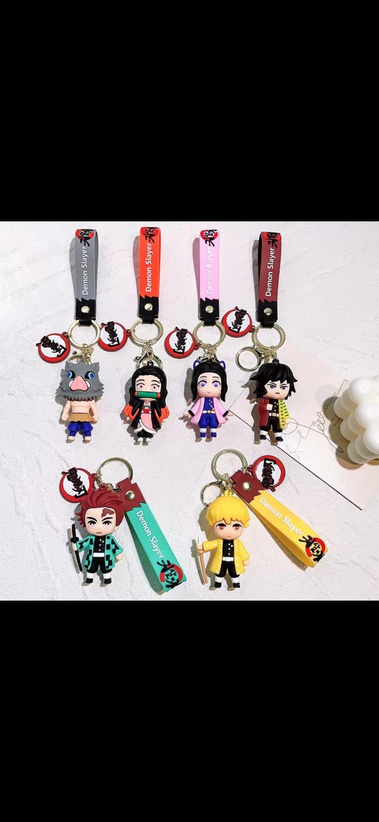 DEMON SLAYER 6 CHARACTER KEYCHAIN SET MIXED 50 PCS (35/- pp)