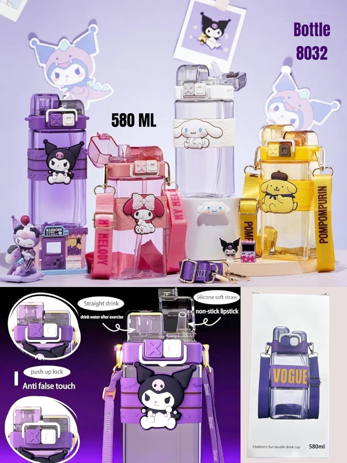 Vogue Dual Sipped Kids Water Bottle 580 ml Wholesale @ 145 pp