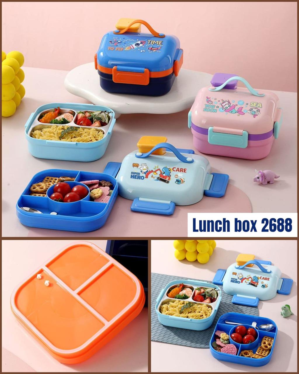 Fancy Kids Stainless Steel Lunch Box  Wholesale @370 Rs pp