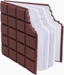 Chocolate Bar Design Notebook Pack of 5 | A5 Hardcover Writing Diaries for Kids, Students, Office & Gifting (Brown)