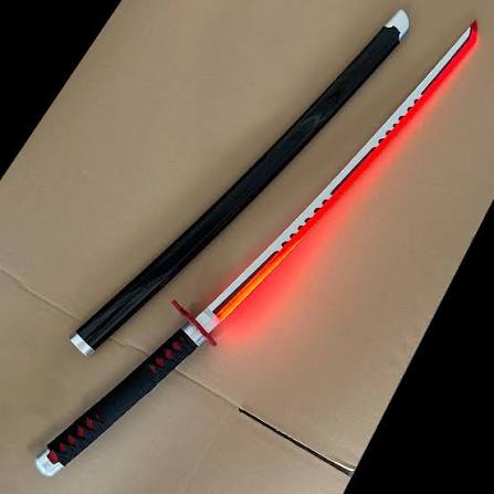 Demon Slayer Tanjiro Kamado Red Led Wooden Katana 105 cm Wholesale