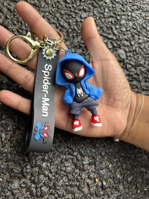 BLUE SPIDERMAN KEYCHAIN Pack of 5 pcs (35/-pp)