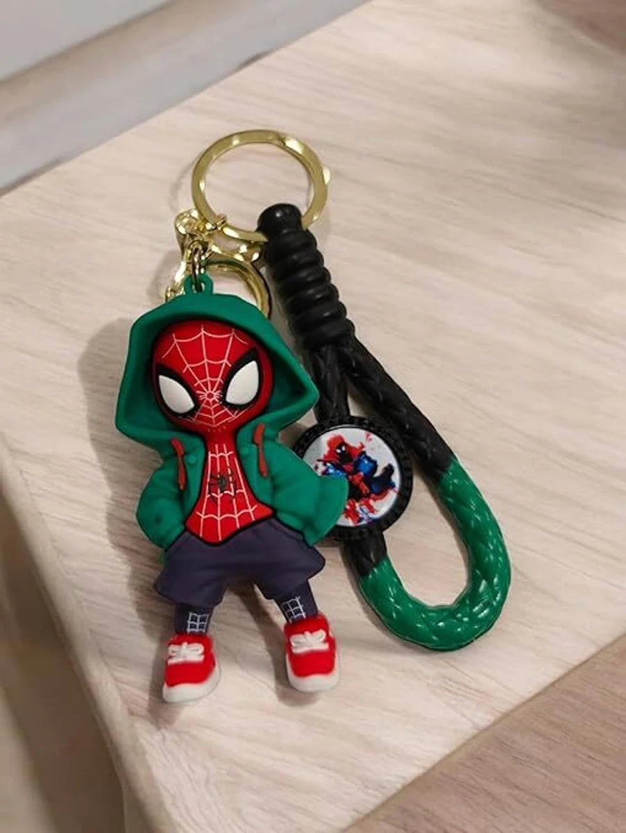 GREEN SPIDERMAN KEYCHAIN Pack of 5 pcs (35/-pp)
